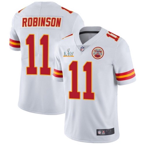 Men's Kansas City Chiefs #11 Demarcus Robinson White NFL 2021 Super Bowl LV Stitched Jersey Men's Kansas City Chiefs #11 Demarcus Robinson White NFL 2021 Super Bowl LV Stitched Jersey